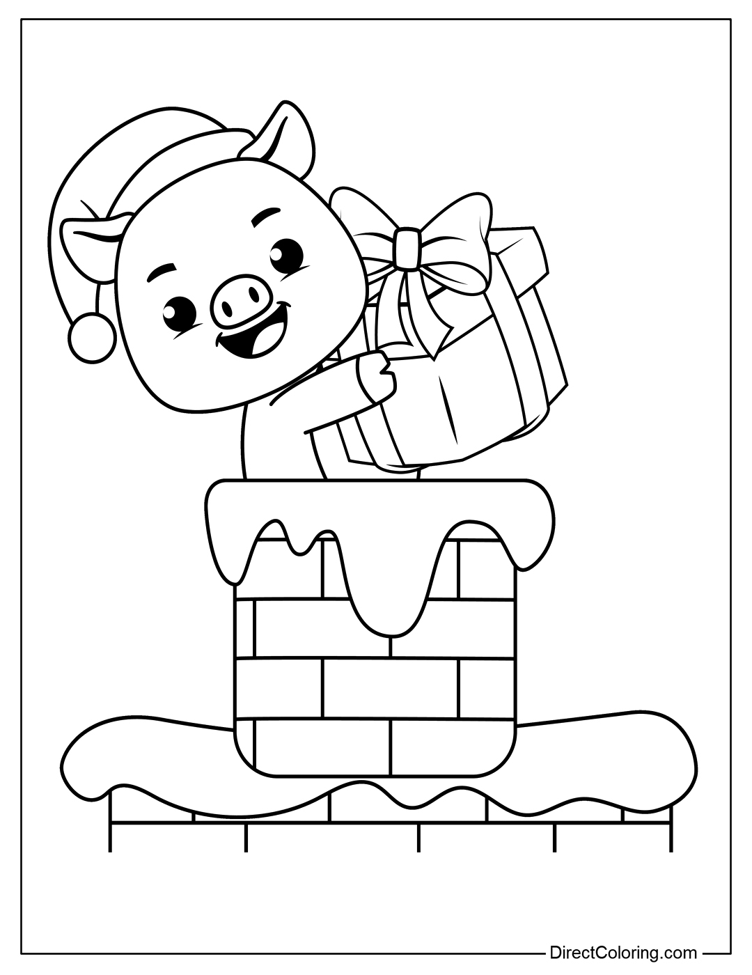 Pig In The Chimney Coloring Book